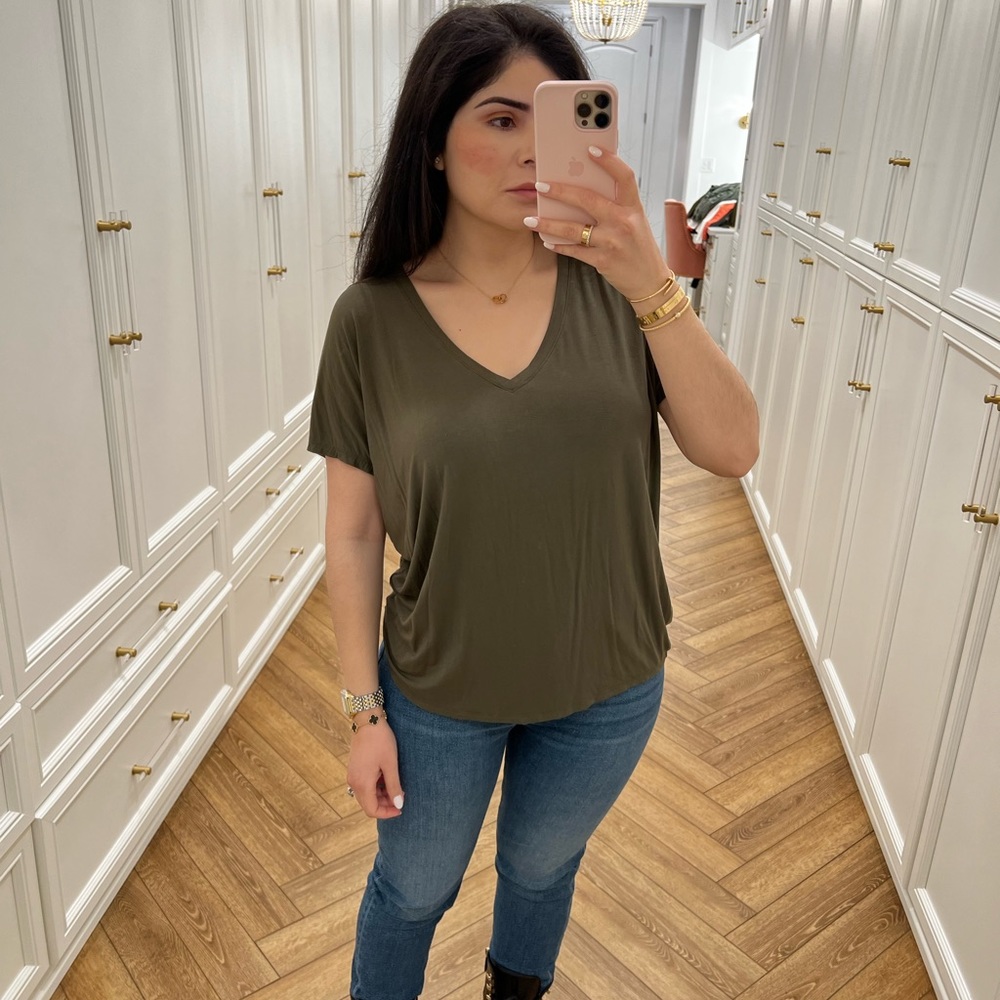 Olive green tee